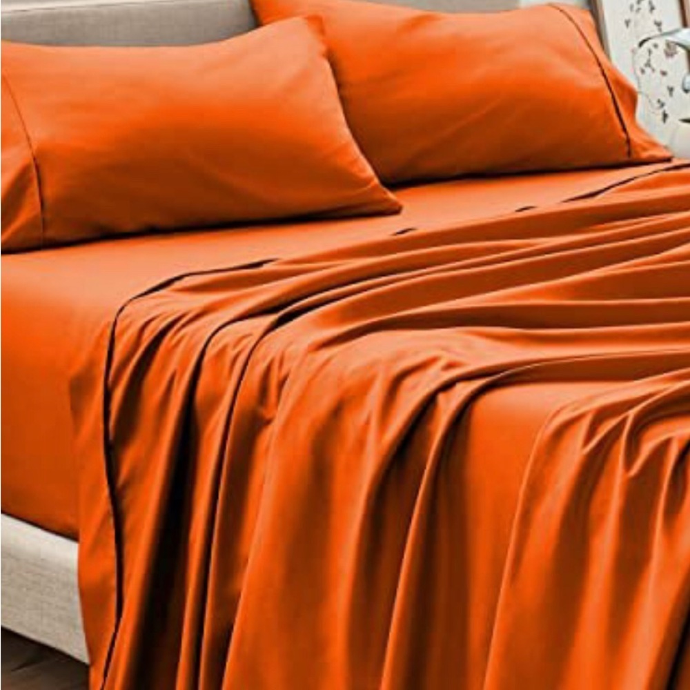 Bare Home Orange sheet set Twin XL
